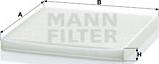 Mann-Filter CU 2131 - Фильтр салонный MANN-FILTER CU2131 (Toyota Camry V 01-05г, LandCruiser 01.03-02/10).Landcruiser PR autodif.ru