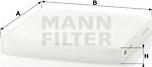 Mann-Filter CU 2358 - Фильтр воздуха в салоне autodif.ru
