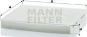 Mann-Filter CU 2362 - Фильтр воздуха в салоне autodif.ru