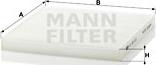 Mann-Filter CU 22 010 - Фильтр воздуха в салоне autodif.ru