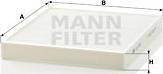Mann-Filter CU 2757 - Фильтр воздуха в салоне autodif.ru