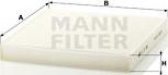 Mann-Filter CU 27 008 - Фильтр воздуха в салоне autodif.ru