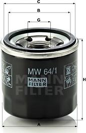 Mann-Filter MW 64/1 - Масляный фильтр autodif.ru