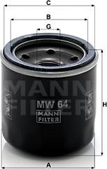 Mann-Filter MW 64 - Масляный фильтр autodif.ru
