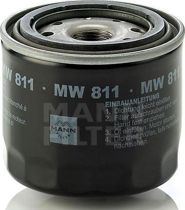 Mann-Filter MW 811 - Масляный фильтр autodif.ru