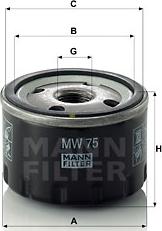 Mann-Filter MW 75 - Масляный фильтр autodif.ru