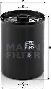 Mann-Filter P 945 x - Топливный фильтр autodif.ru