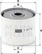 Mann-Filter P 917/2 x - Топливный фильтр autodif.ru