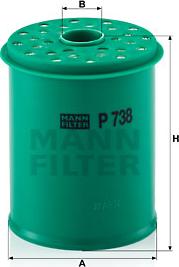Mann-Filter P 738 x - Топливный фильтр autodif.ru