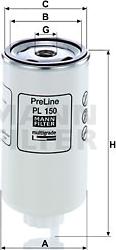 Mann-Filter PL 150 - Топливный фильтр autodif.ru