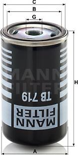 Mann-Filter TB 719 - Патрон осушителя воздуха, пневматическая система autodif.ru