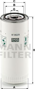 Mann-Filter W 962/8 - Масляный фильтр autodif.ru