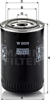 Mann-Filter W 9009 - Масляный фильтр autodif.ru