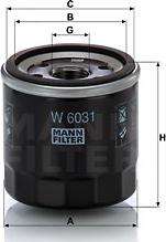 Mann-Filter W 6031 - Масляный фильтр autodif.ru