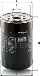 Mann-Filter W 1150/2 - Масляный фильтр autodif.ru