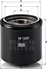 Mann-Filter W 1228 - Масляный фильтр autodif.ru