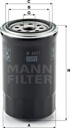 Mann-Filter W 8011 - Масляный фильтр autodif.ru