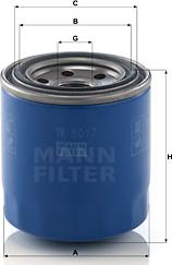 Mann-Filter W 8017 - Масляный фильтр autodif.ru