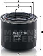 Mann-Filter W 815/80 - Масляный фильтр autodif.ru