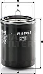 Mann-Filter W 815/82 - Масляный фильтр autodif.ru