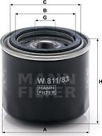 Mann-Filter W 811/83 - Масляный фильтр autodif.ru