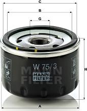 Mann-Filter W 75/3 - Масляный фильтр autodif.ru