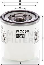 Mann-Filter W 7050 - Масляный фильтр autodif.ru
