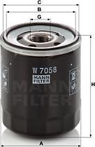 Mann-Filter W 7058 - Масляный фильтр autodif.ru