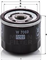 Mann-Filter W 7069 - Масляный фильтр autodif.ru