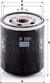 Mann-Filter W 7061 - Масляный фильтр autodif.ru