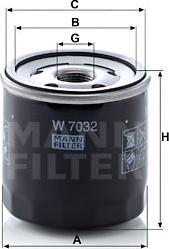 Mann-Filter W 7032 - Масляный фильтр autodif.ru