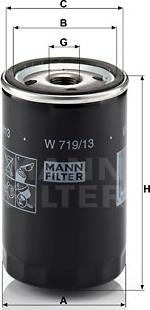 Mann-Filter W 719/13 - Масляный фильтр autodif.ru