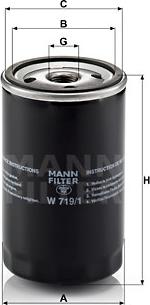Mann-Filter W 719/1 - Масляный фильтр autodif.ru