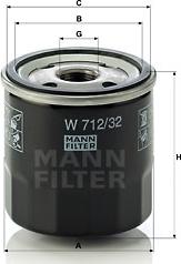 Mann-Filter W 712/32 - Масляный фильтр autodif.ru