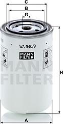 Mann-Filter WA 940/9 - Фильтр охлаждающей жидкости autodif.ru