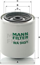 Mann-Filter WA 940/1 - Фильтр охлаждающей жидкости autodif.ru