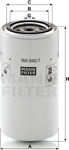 Mann-Filter WA 940/7 - Фильтр охлаждающей жидкости autodif.ru