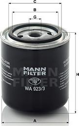 Mann-Filter WA 923/3 - Фильтр охлаждающей жидкости autodif.ru