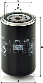 Mann-Filter WD 940/26 - Гидрофильтр, автоматическая коробка передач autodif.ru