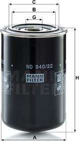 Mann-Filter WD940/22 - Гидрофильтр, автоматическая коробка передач autodif.ru