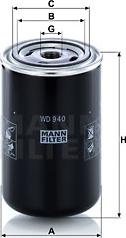 Mann-Filter WD 940 - Масляный фильтр autodif.ru