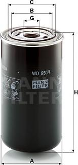 Mann-Filter WD 950/4 - Гидрофильтр, автоматическая коробка передач autodif.ru