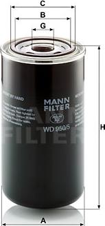 Mann-Filter WD 950/5 - Фильтр, система рабочей гидравлики autodif.ru