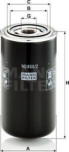 Mann-Filter WD 950/2 - Гидрофильтр, автоматическая коробка передач autodif.ru