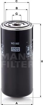 Mann-Filter WD 962 - фильтр масл.! \ ATLAS TEREX Hydraulic Excavators, BOMAG BW-Serie, DEMAG COMPAIR SC-Serie autodif.ru
