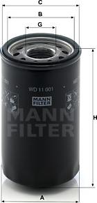Mann-Filter WD 11 001 - Фильтр, система рабочей гидравлики autodif.ru
