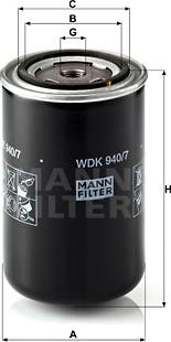 Mann-Filter WDK 940/7 - Топливный фильтр autodif.ru