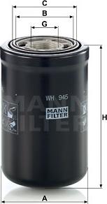 Mann-Filter WH 945 - Гидрофильтр, автоматическая коробка передач autodif.ru