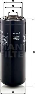 Mann-Filter WH 980/3 - Масляный фильтр autodif.ru
