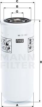 Mann-Filter WH 10 003 - Фильтр, система рабочей гидравлики autodif.ru